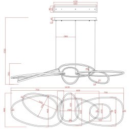 Подвесная люстра Arte Lamp ORACLE A2964SP-75PB