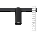 Arte Lamp OPTIMA A7290PL-1BK Черный магнитный трековый светодиодный светильник, вертикальный неповоротный цилиндр, COB LED 12Вт 3000К 1300Лм 36° CRI90 IP20 48В светодиоды BRIDGELUX