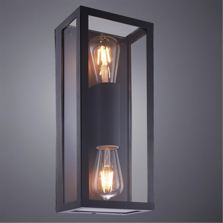Уличный настенный светильник Arte Lamp A4569AL-2BK BELFAST IP44 под лампы 2xE27 60W