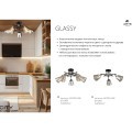 Потолочная люстра со стеклянными плафонами Arte Lamp GLASSY A5078PL-3BK лампы E27 3шт