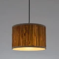 Arte Lamp STRAW A7091SP-1BK Подвесной современный светильник в эко стиле, с плафоном диаметром 30 см из натуральной вертикальной соломы, основание черный металл, макс. высота 105 см, лампа E27 1шт до 40Вт IP20 220В