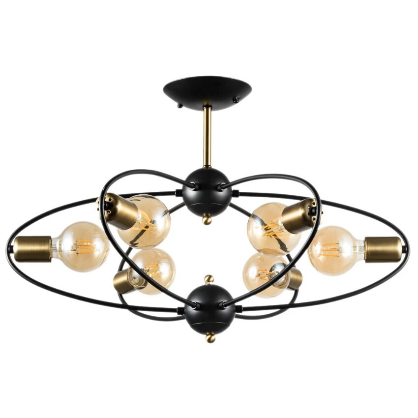 Люстра потолочная Arte Lamp A1963PL-6BK GLASGOW под лампы 6xE27 40W