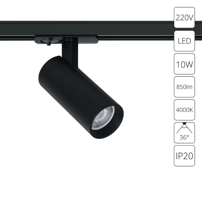 Трековый светильник Arte Lamp BENE A1945PL-1BK