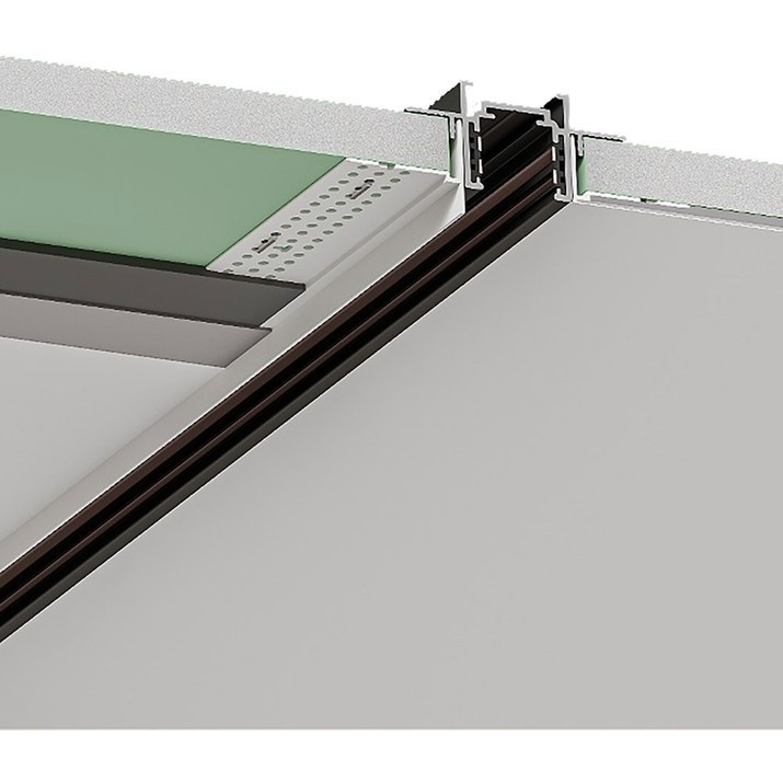 Тонкий магнитный шинопровод 1м встраиваемый в ГКЛ потолок 12.5мм Arte Lamp Optima A730133