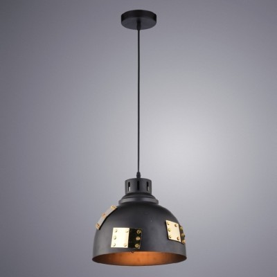 Подвесной светильник с 1 плафоном Arte Lamp A6024SP-1BK EURICA под лампу 1xE27 60W