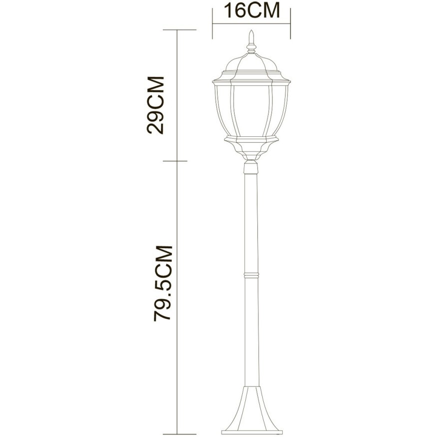 Парковый уличный светильник Arte Lamp PEGASUS A3151PA-1BN