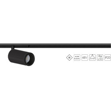 A7276PL-1BK Трековый магнитный светодиодный светильник Arte Lamp Optima CRI90+ 4000К 1300Лм 20-60° 12Вт