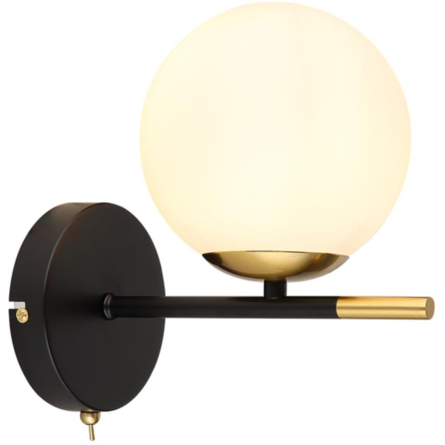 Бра Arte Lamp A2224AP-1BK ALCOR под лампу 1xE14 40W