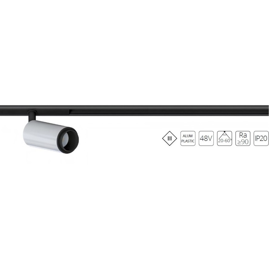 A7295PL-1WH Трековый магнитный светодиодный светильник Arte Lamp Optima CRI90+ 3000К 830Лм 20-60° 8Вт