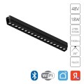 A2969PL-1BK Трековый магнитный светодиодный SMART (TUYA, Алиса, Bluetooth, Wi-Fi) светильник Arte Lamp Rapid 48V CRI90+ 2700-6000К 1500Лм 36° 18Вт