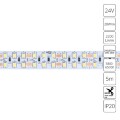 A2424015-03-6K Светодиодная лента 24В 20Вт/м 2200Лм/м 6000К CRI 90+ 15мм SMD2835 240шт/м 5м IP20