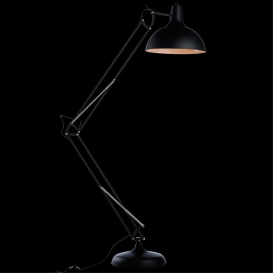 Торшер для чтения Arte Lamp A2487PN-1BK GOLIATH под лампу 1xE27 60W