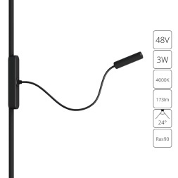 A6162PL-1BK Трековый магнитный светодиодный светильник Arte Lamp Rapid 48V CRI90+ 4000К 173Лм 24° 3Вт