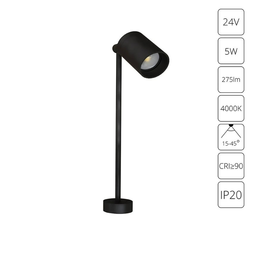 Подсветка витрин с регулируемым углом света 15-40 град Arte Lamp Presto A6197LT-1BK