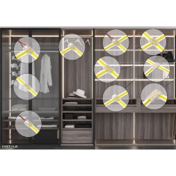Arte Lamp A33-08-1CCT Специальный прозрачный коннектор для любой одноцветной COB ленты шириной 8мм, позволяет сделать Т и Г соединение вне зависимости от места резки ленты