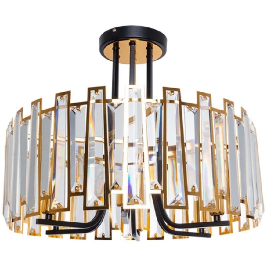 Люстра хрустальная Arte Lamp A1028PL-6BK Amber под лампы 6xE14 40W
