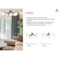 Потолочная люстра с 6 стеклянными плафонами под лампы цоколя E27 Arte Lamp LARGO A4497PL-6AB
