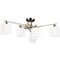 Потолочная люстра с 6 стеклянными плафонами под лампы цоколя E27 Arte Lamp LARGO A4497PL-6AB