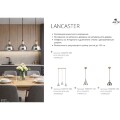 Arte Lamp Lancaster A5869SP-1BK Подвесной современный светильник с дымчатым плафоном из стекла диаметром 15 см, основание из натурального светлого дерева, высота провода 100 см, лампа E27 1шт до 60Вт IP20 220В