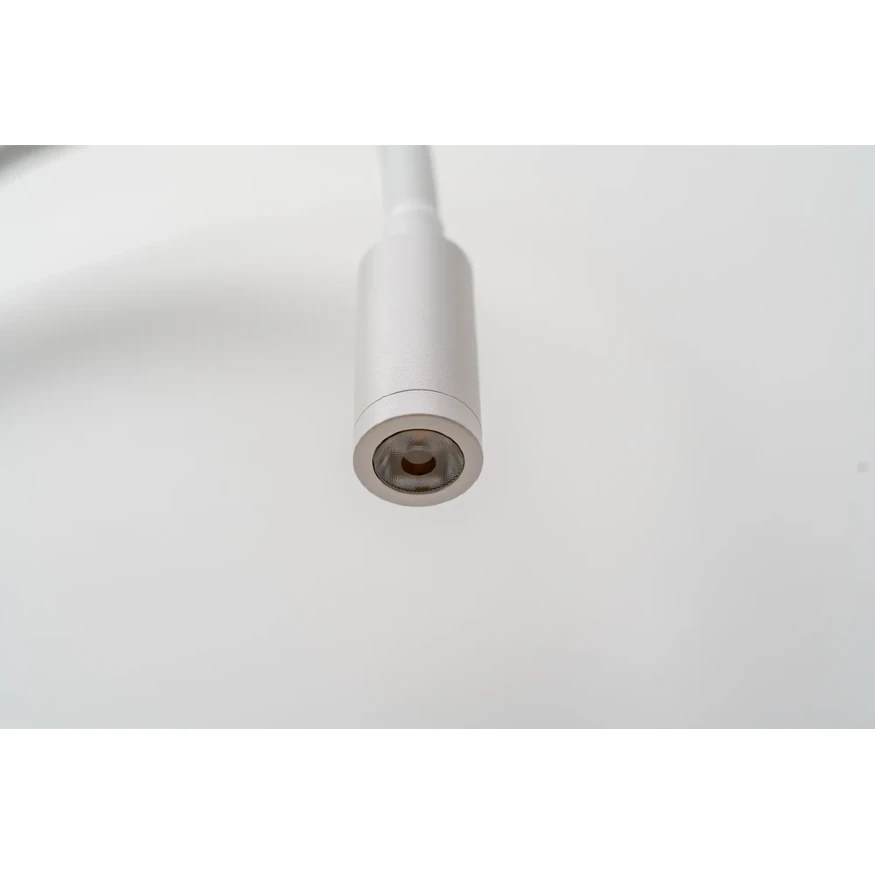 Arte Lamp Asta A5879AP-1WH Настенный современный, полностью белый, минималистичный светодиодный светильник-бра с гибкой резиновой ножкой и выключателем на основании, LED 5Вт 3000K 300Лм CRI90 24° IP20 220В