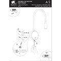 Arte Lamp Asta A5879AP-1WH Настенный современный, полностью белый, минималистичный светодиодный светильник-бра с гибкой резиновой ножкой и выключателем на основании, LED 5Вт 3000K 300Лм CRI90 24° IP20 220В