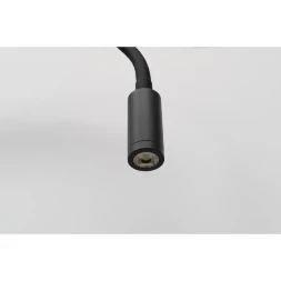 Arte Lamp Asta A5879AP-1BK Настенный современный, полностью черный, минималистичный светодиодный светильник-бра с гибкой резиновой ножкой и выключателем на основании, LED 5Вт 3000K 300Лм CRI90 24° IP20 220В