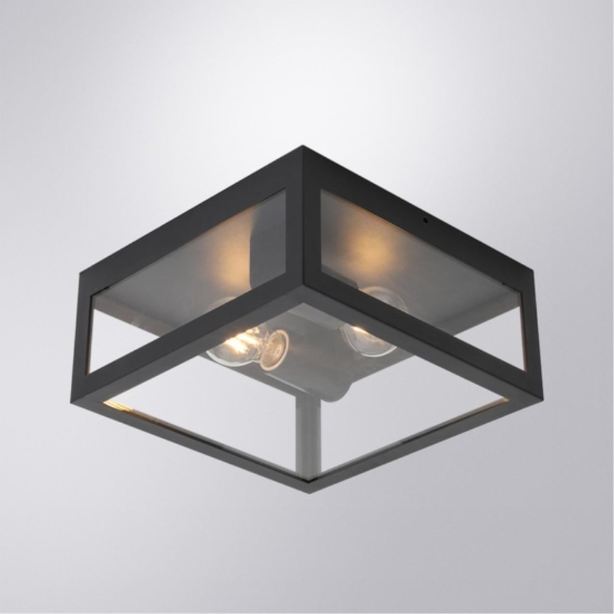 Уличный потолочный светильник Arte Lamp A4569PF-2BK BELFAST IP44 под лампы 2xE27 60W