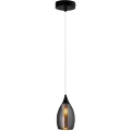 Arte Lamp Barry A7951SP-1BK Подвесной современный светильник с плафоном диаметром 12 см, черный металл, дымчатое стекло, лампа E14 1шт до 40Вт IP20 220В