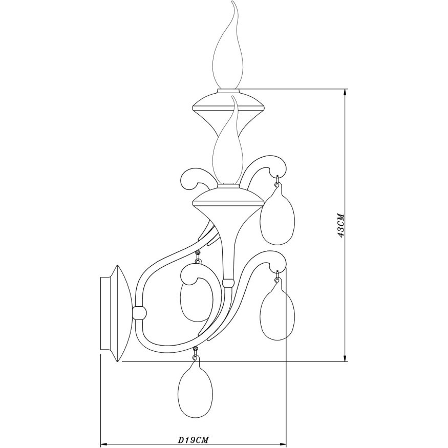 Бра E14 Arte Lamp MONTMARTRE A3239AP-2WH