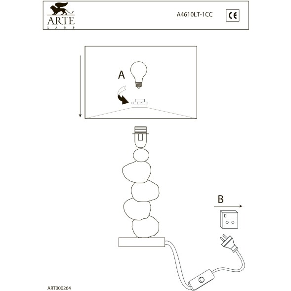 Декоративная настольная лампа Arte Lamp SELECTION A4610LT-1CC