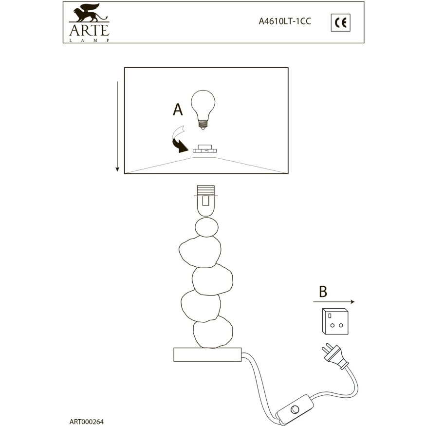 Декоративная настольная лампа Arte Lamp SELECTION A4610LT-1CC