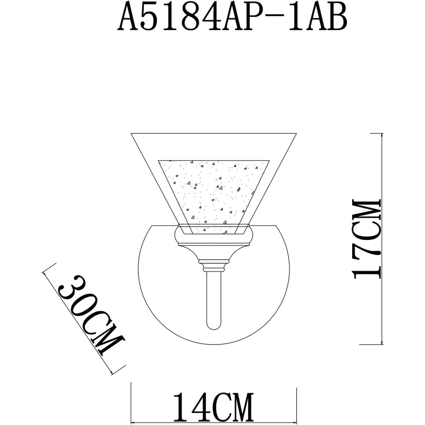 Бра E14 Arte Lamp TOSCANA A5184AP-1AB