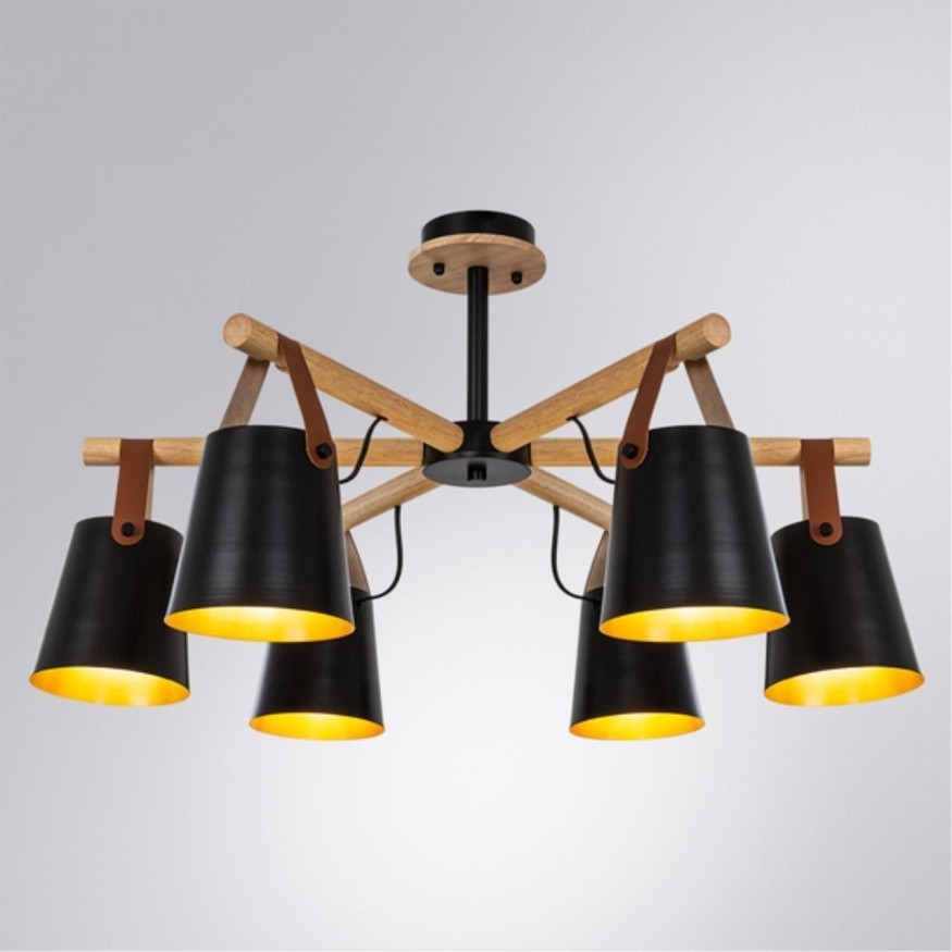Люстра потолочная Arte Lamp A7032PL-6BK Thomas под лампы 6xE27 60W