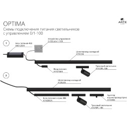 Arte Lamp Optima A7478PL-1BK Черный магнитный светодиодный светильник-книжка с глазковыми диодами, с возможностью диммирования по протоколу 0/1-10V, LED 10Вт 710Лм 4000К CRI90 24° IP20 48В