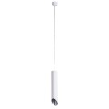 Подвесной светильник цилиндр Arte Lamp A1536SP-1WH PILON-SILVER под лампу 1xGU10 35W