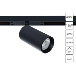 A7262PL-1BK Трековый магнитный светодиодный светильник Arte Lamp Optima CRI90+ 4000К 1800Лм 36° 16Вт