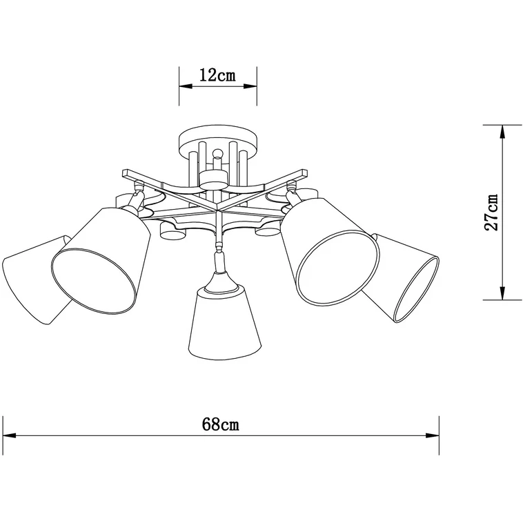 Потолочная люстра со стеклянными плафонами Arte Lamp GLASSY A5078PL-5BK лампы 5шт E27