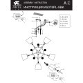 Потолочная люстра со стеклянными плафонами Arte Lamp GLASSY A5078PL-5BK лампы 5шт E27