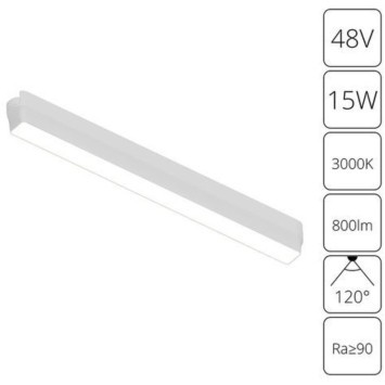 A1168PL-1WH Трековый магнитный светодиодный светильник Arte Lamp Rapid 48V CRI90+ 3000К 800Лм 120° 15Вт