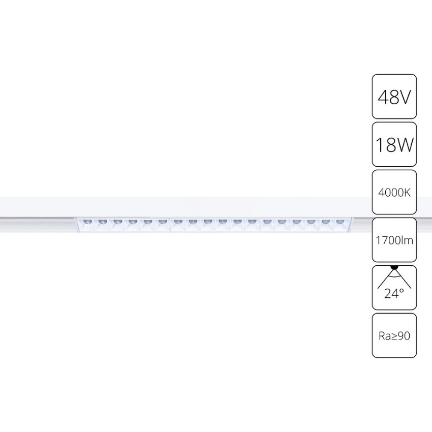 A4665PL-1WH Трековый магнитный светодиодный светильник Arte Lamp Linea 2.0 CRI90+ 4000К 1700Лм 24° 18Вт