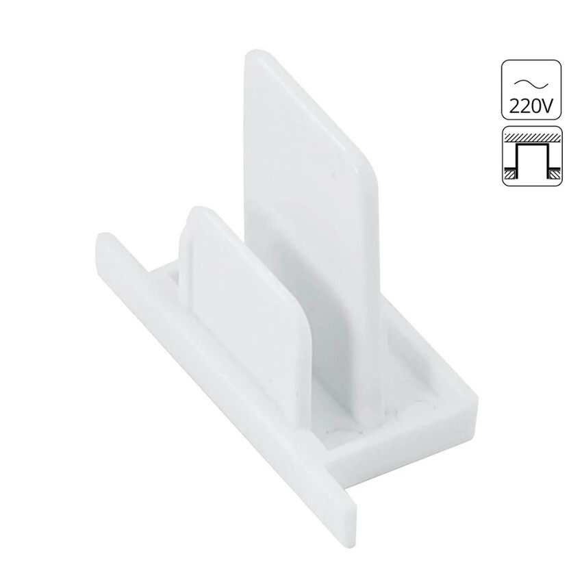 Торцевая заглушка 1шт для встр. в ГКЛ однофазного шинопровода Arte Lamp A210133