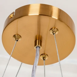 Arte Lamp Dream A4110SP-3PB Подвесная современная люстра с абажуром диаметром 45 см, плафон белый текстиль, медный металл, лампы E14 3шт до 40Вт IP20 220В, макс. высота 100см