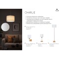 Arte Lamp CHARLIE A5071AP-1SS Настенный светильник, бра с плафоном из искусственной шерсти и основанием из натурального дерева, диаметр плафона 16см, высота 31см, лампа Е27 1шт макс 40Вт, 220В, без выключателя на корпусе