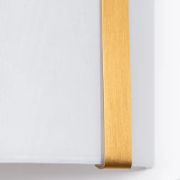 Arte Lamp Dream A4110AP-2PB Настенный светильник, бра, классического стиля с абажуром шириной 25 см, плафон белый текстиль, медный металл, лампы E14 2шт до 40Вт IP20 220В, без выключателя на корпусе