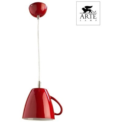 Подвесной светильник с 1 плафоном Arte Lamp A6605SP-1RD CAFFETTERIA под лампу 1xE14 40W