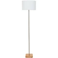 Arte Lamp CHARLIE A5071PN-1SS Напольный светильник, торшер с плафоном из искусственной шерсти и основанием из натурального дерева, диаметр плафона 35см, общая высота 150см, лампа Е27 1шт макс 40Вт 220В, выкл. на проводе в розетку