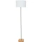 Arte Lamp CHARLIE A5071PN-1SS Напольный светильник, торшер с плафоном из искусственной шерсти и основанием из натурального дерева, диаметр плафона 35см, общая высота 150см, лампа Е27 1шт макс 40Вт 220В, выкл. на проводе в розетку
