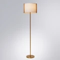 Arte Lamp Dream A4110PN-1PB Напольный светильник, торшер классического стиля с абажуром диаметром 40 см и высотой 158см, плафон белый текстиль, медный металл, лампа E27 1шт до 60Вт IP20 220В, выключатель на проводе в розетку