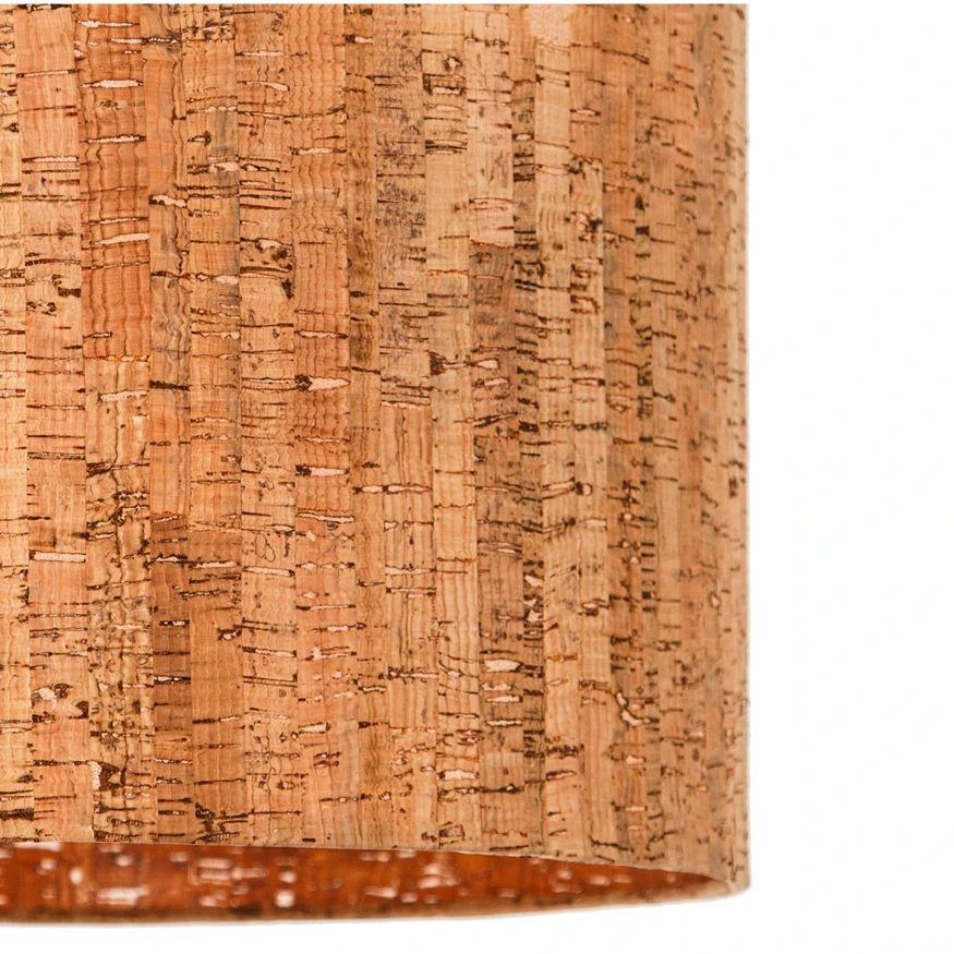 Arte Lamp STRAW A7089SP-1BK Подвесной современный светильник в эко стиле, с плафоном из натуральной пробки диаметром 38 см, основание черный металл, макс. высота 105 см, лампа E27 1шт до 40Вт IP20 220В