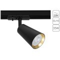 Однофазный двужильный трековый светильник Arte Lamp A2355PL-1BK CINTURA под сменную лампу GU10